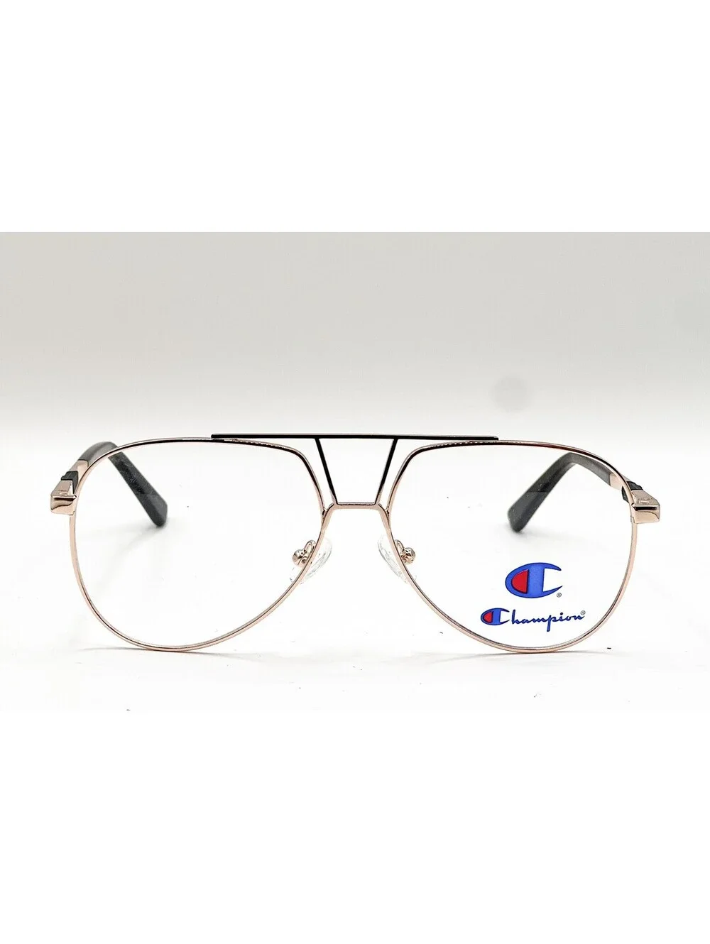 Champion Lou C01 Gold Black Aviator Authentic Eyeglass Frames 57-14-147